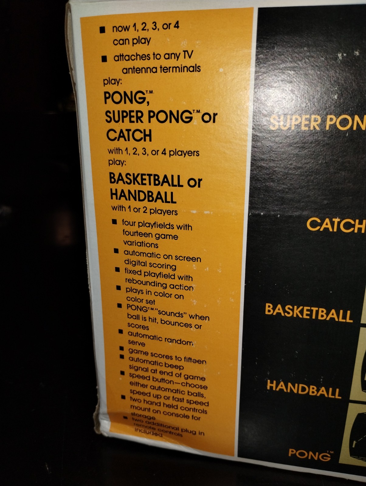 Vintage Sears Tele-Games Atari Super Pong IV w/ 4 Controllers In Original Box