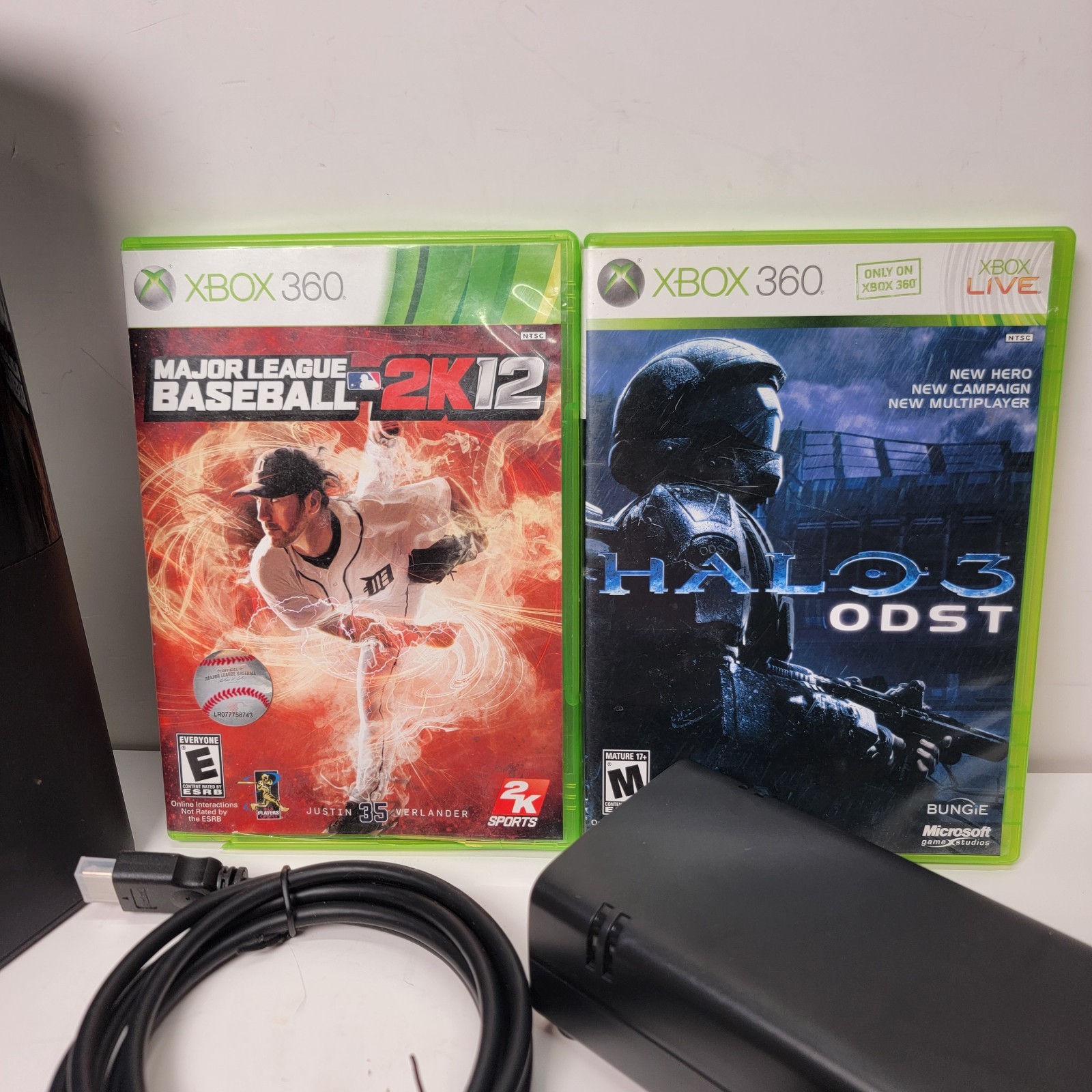 Microsoft Xbox 360 E 250GB Game Console System Black Tested and Working Halo 3