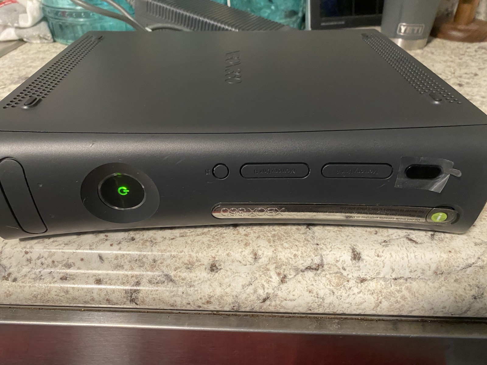 Microsoft Xbox 360 Elite Console Black 2009 HDMI Model w/Cords Power Tested Only