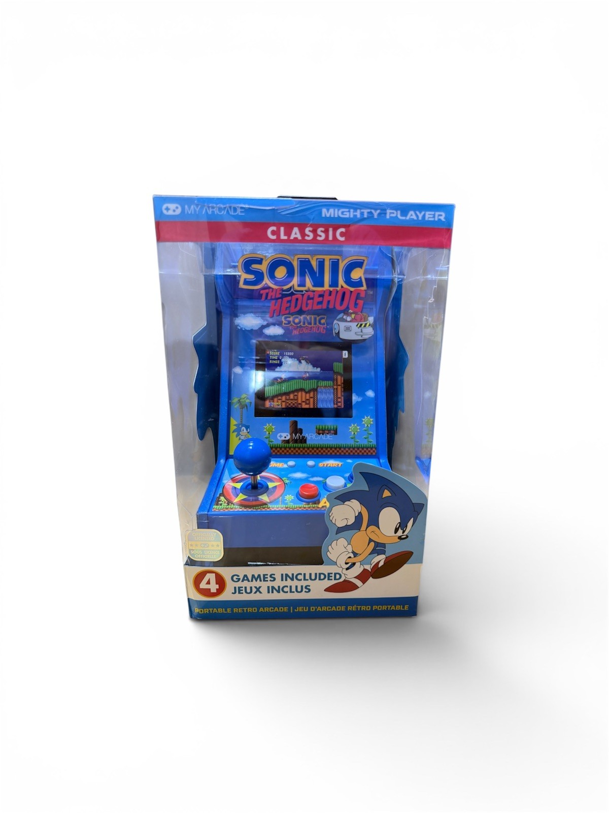 My Arcade Sonic The Hedgehog Mighty Player: 4in1 Arcade Countertop Video Game