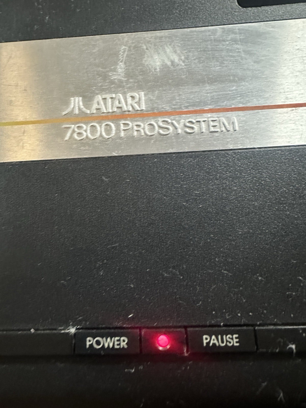 Atari 7800 ProSystem Black Silver Console w/ Paddle Controller Vintage