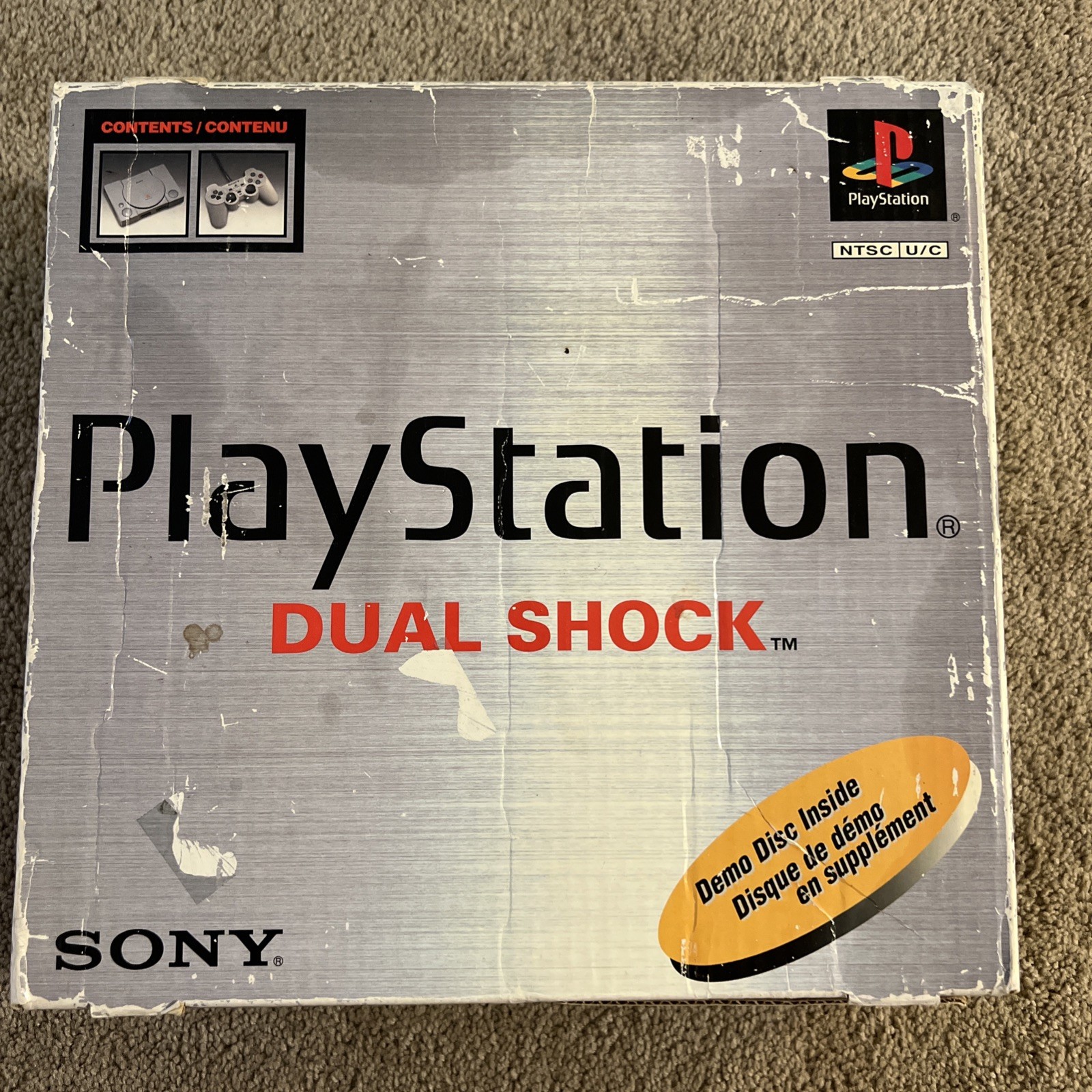 SONY PLAYSTATION PS1 DUAL SHOCK SCPH-7001 Box Console Controller
