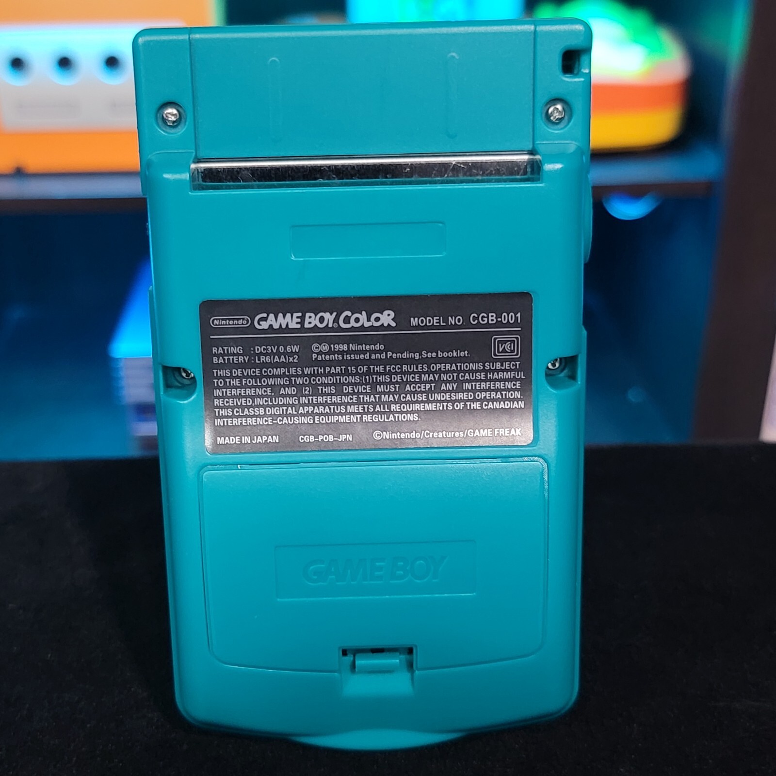 Teal Gameboy Color Console OLED Touch Screen GBC Game Boy
