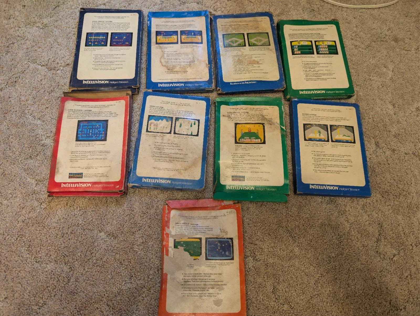 Intellivision Console W/ 10 GAMES, Pitfall CIB Works, BUT READ SEE VIDEO! AS IS
