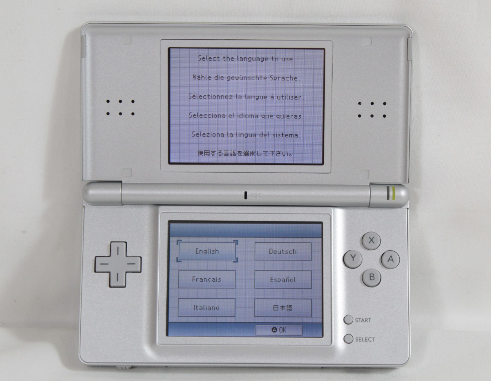 Nintendo DS Lite Handheld System Silver Never Used Never Played UNUSED/NEW COND.