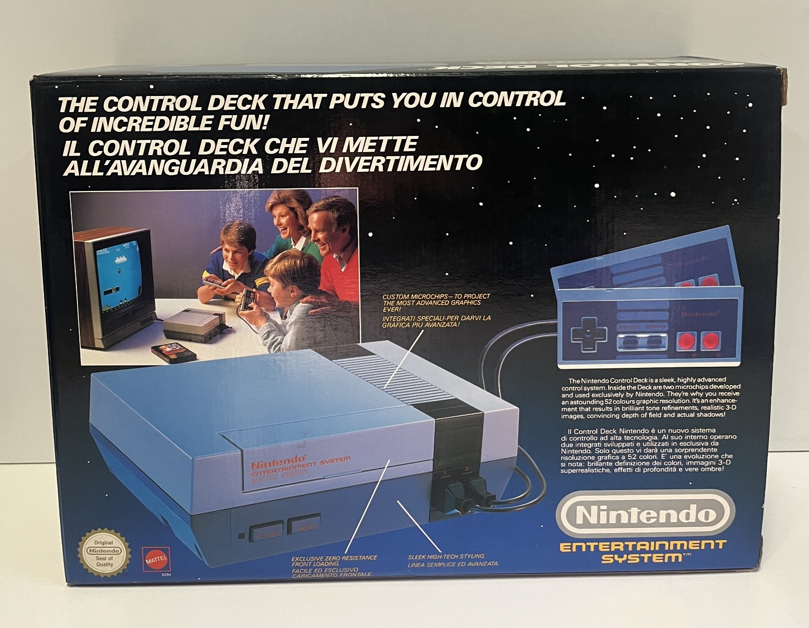 NINTENDO NES CONSOLE CONTROL DECK PAL A ITA NES-S-CD-ITA BOXED TESTED