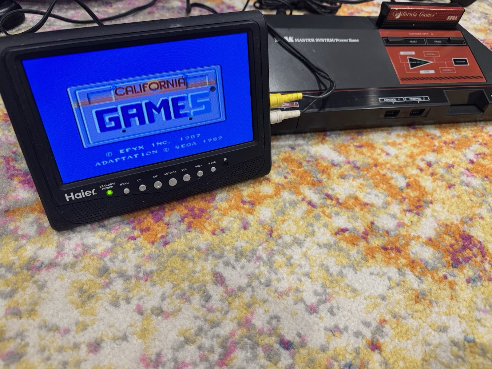 The Sega Base Master System with Box & Accessories