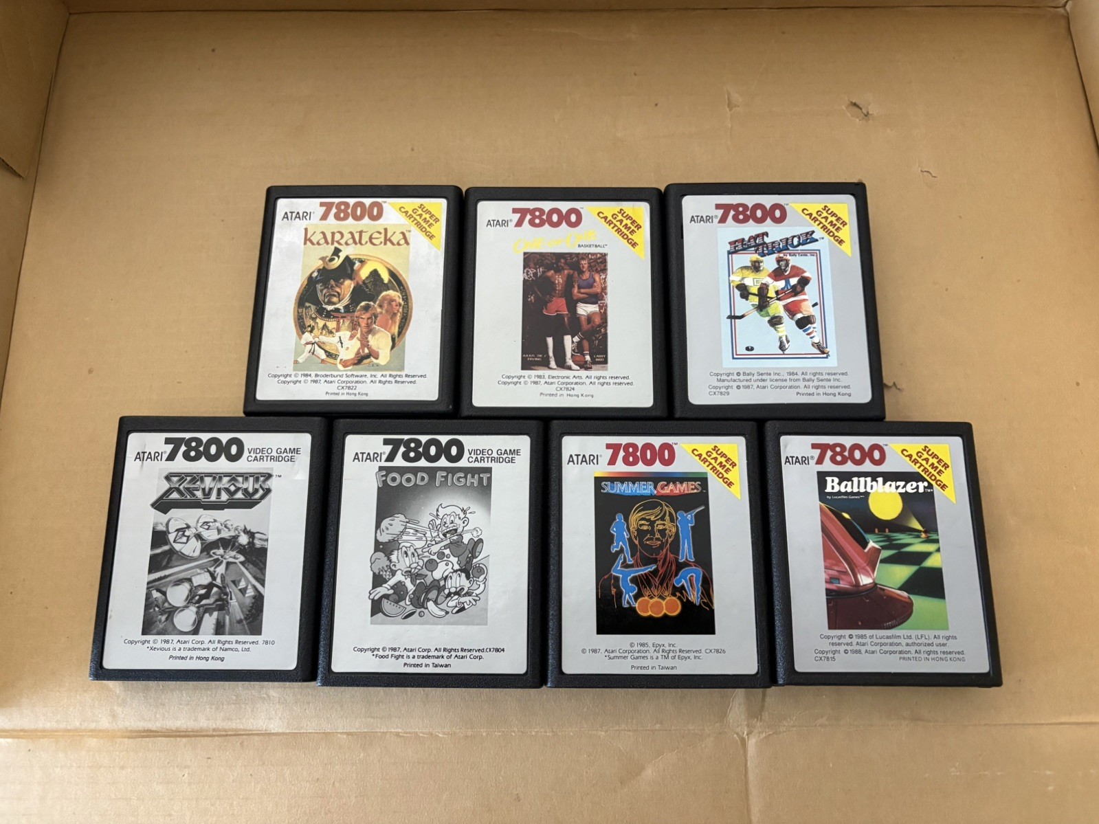 Atari 7800 Pro System Video Game Console with games and original box (tested)