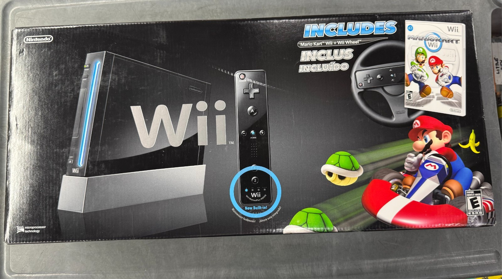 Nintendo Wii Mario Kart Bundle Black Console+Game and Wheel-NEW IN BOX-FREE SHIP