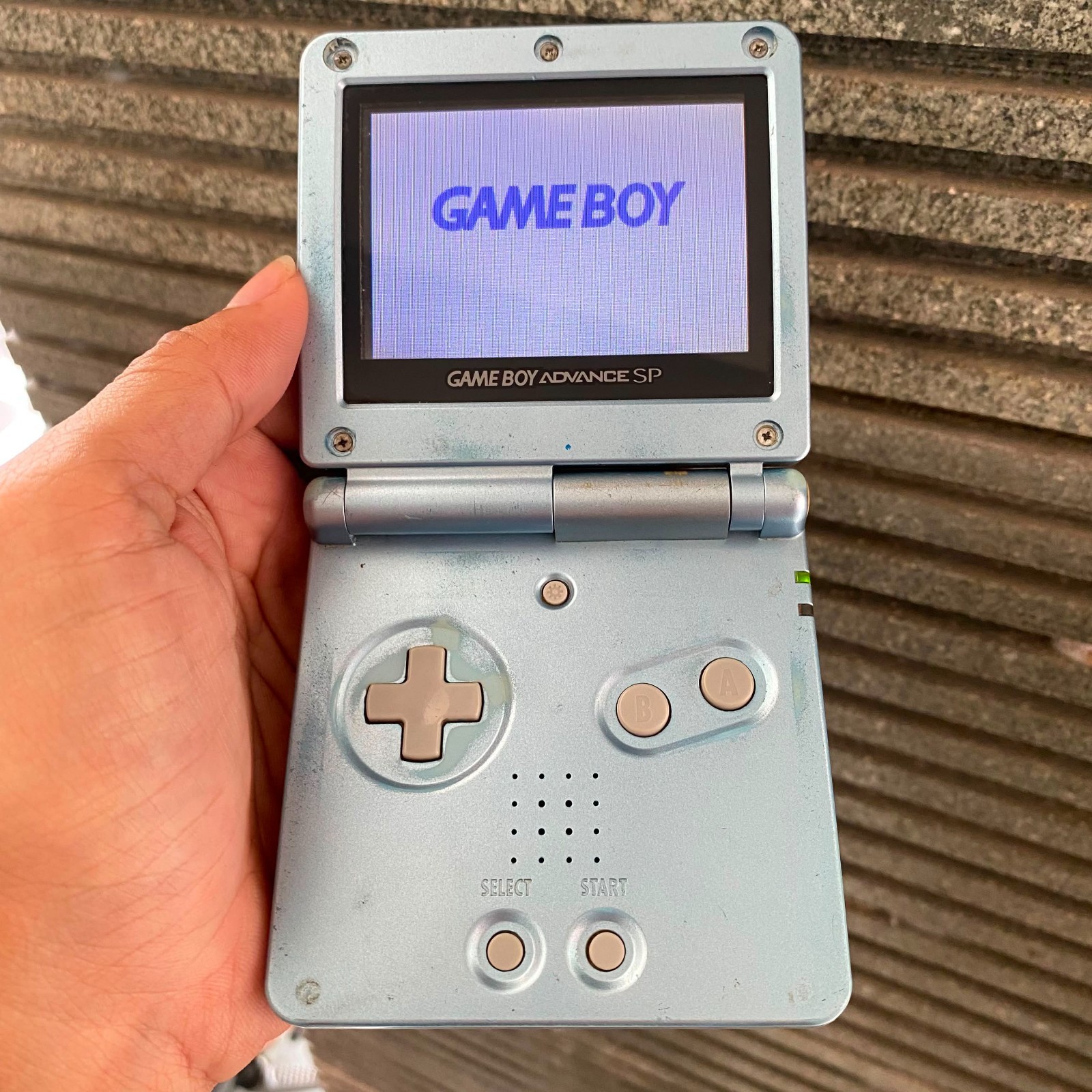 Nintendo Game Boy Advance SP AGS-101 Console Aqua Blue – See Photos