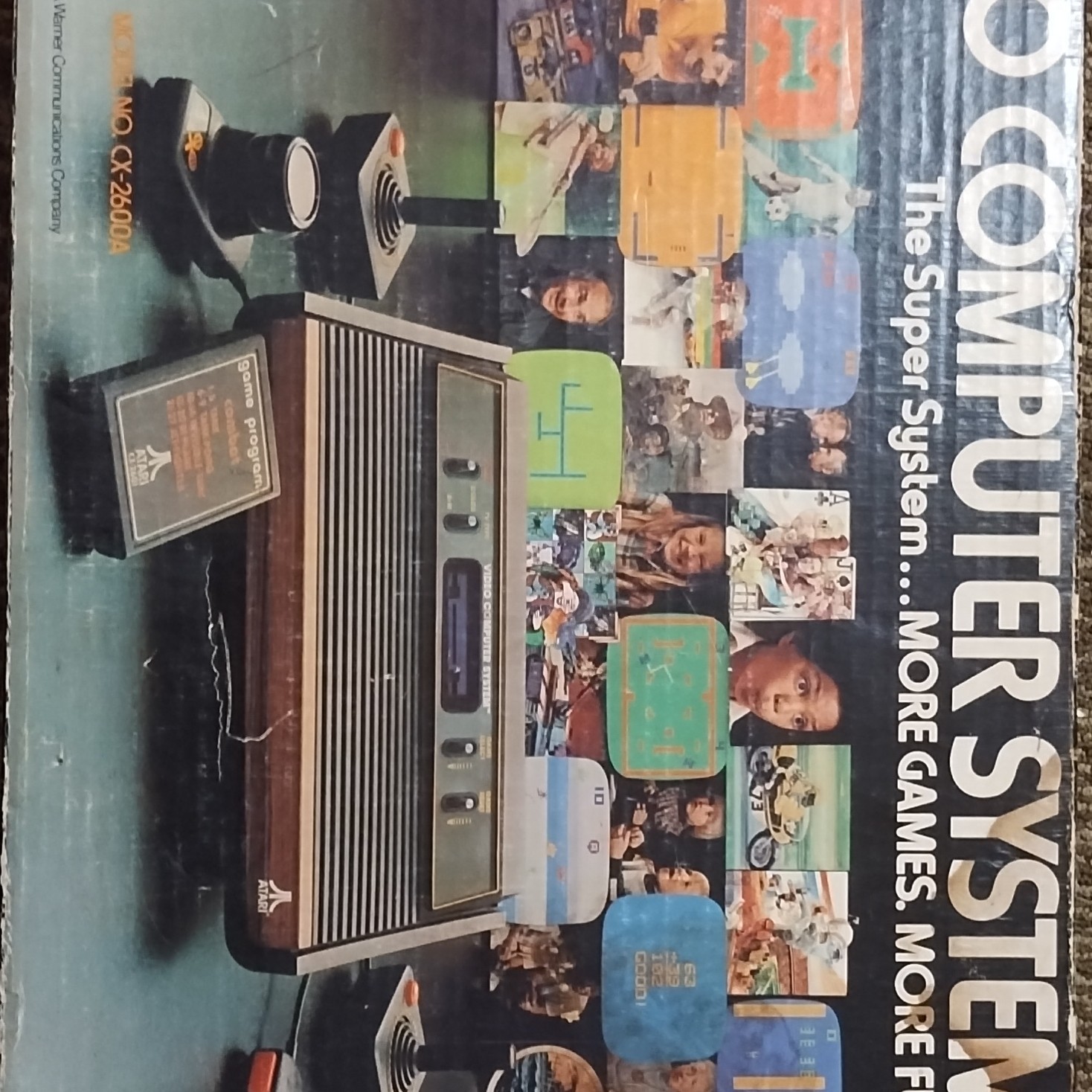 Atari CX-2600A 2600 Console 1980 Brown Black On-Screen Scoring Sounds