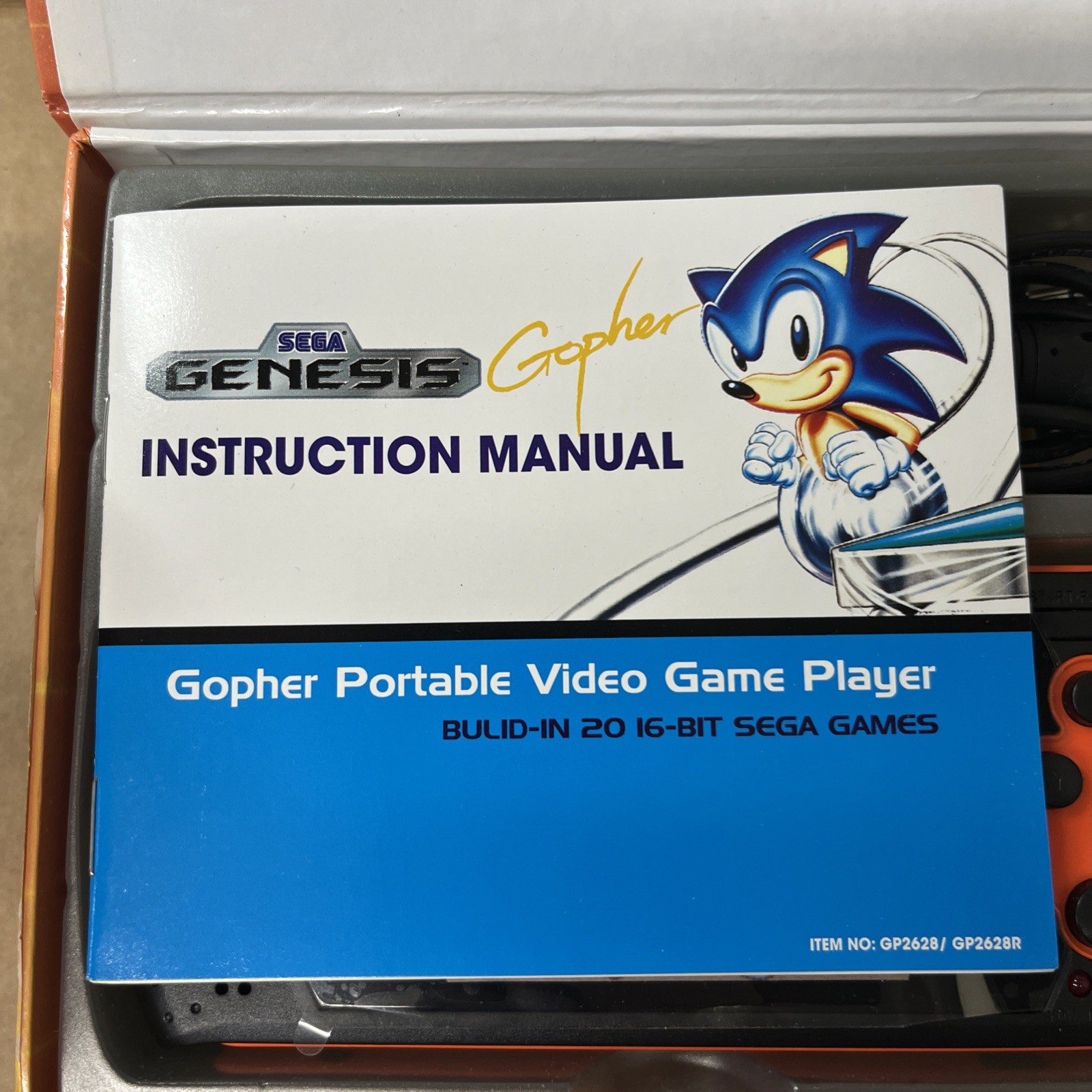 AT Games Sonic Portable Player 2.8” Color LCD Display 20 Games – New, Rare Item!