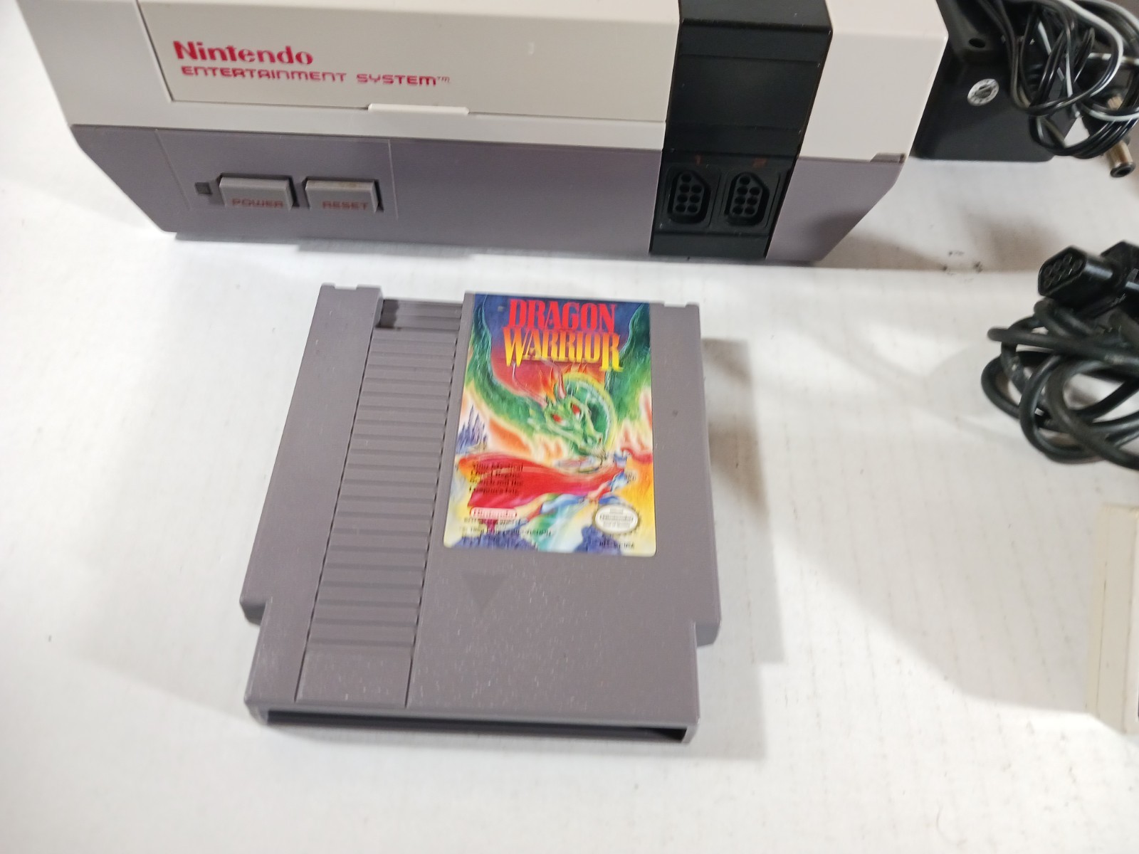 Nintendo NES Console Bundle Dragon Warrior Saves GAMES PLAY UP System Lot