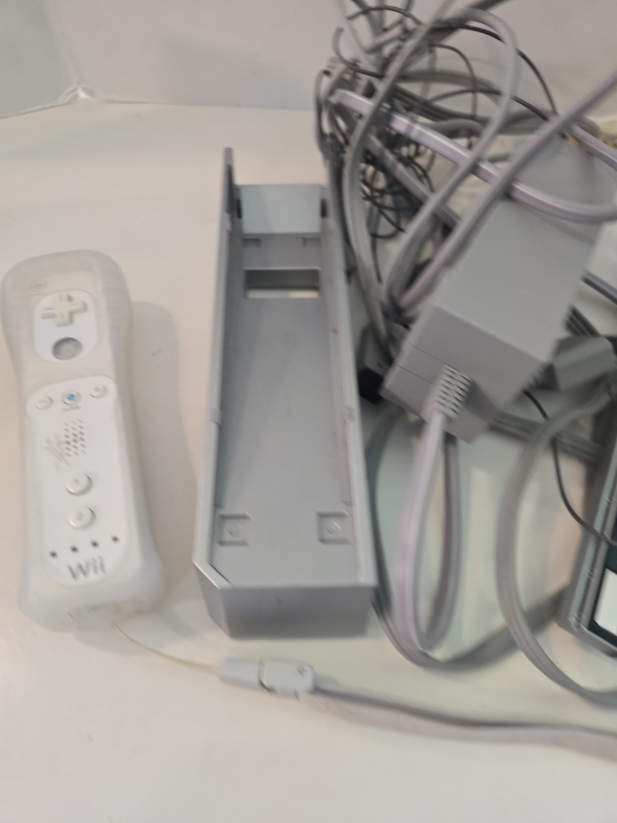Nintendo Wii Console With System 1 Controllers And Sensor Power Cords