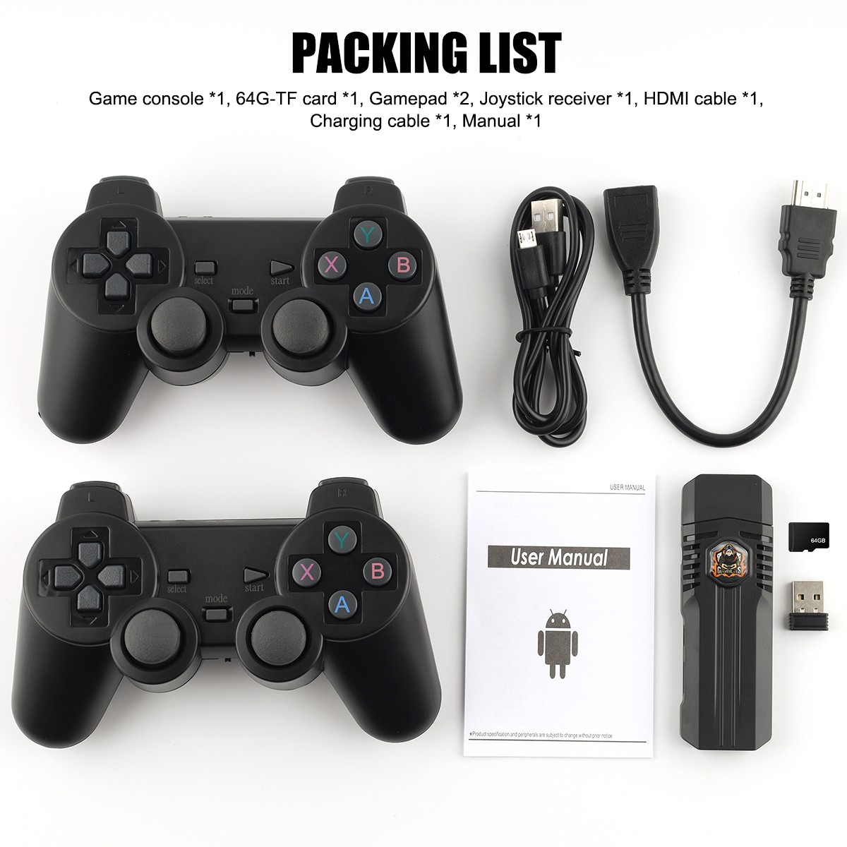 4K HDMI Retro Game Console Output Plug and Play 30000+ Game Gamepad Controllers