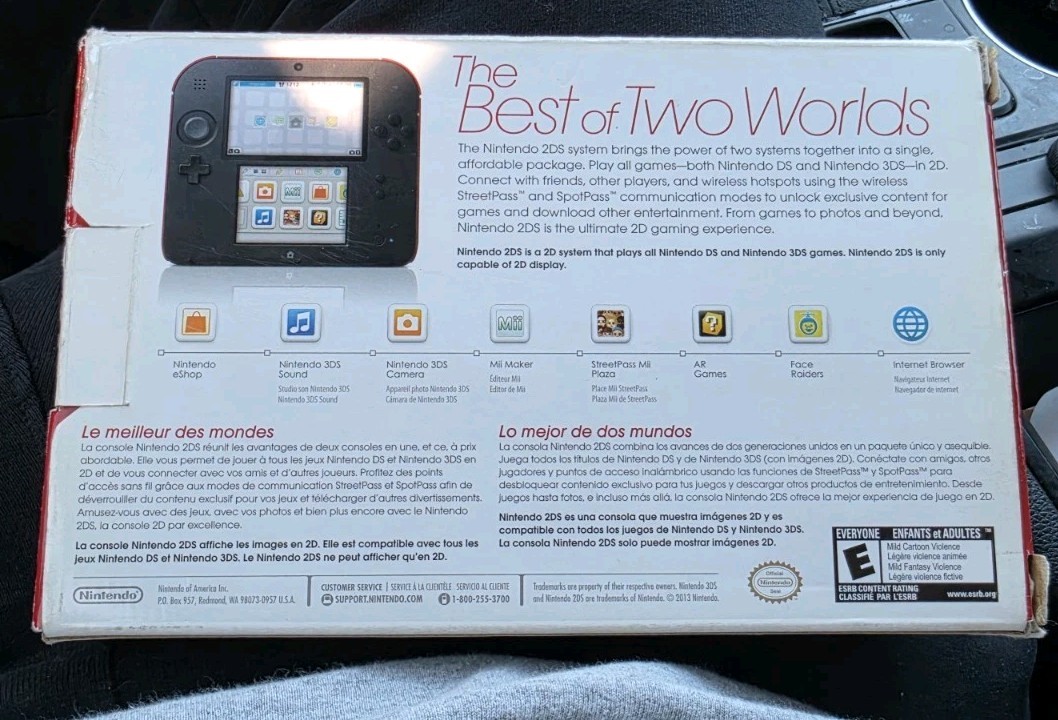 Nintendo 2DS Handheld Console Crimson Red Complete In Box CIB