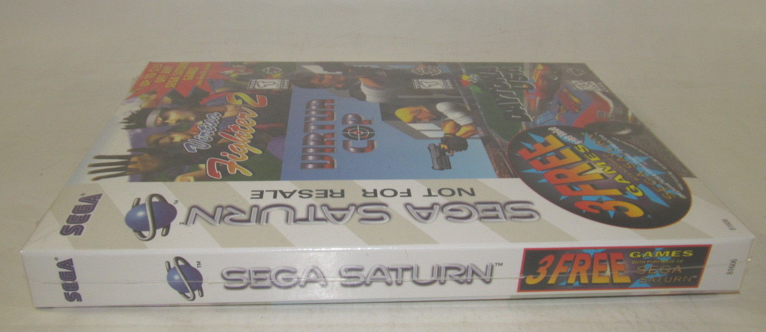 Sega Saturn Console NTSC Bundle System 3 NEW Games and NEW SAVE BATTERY