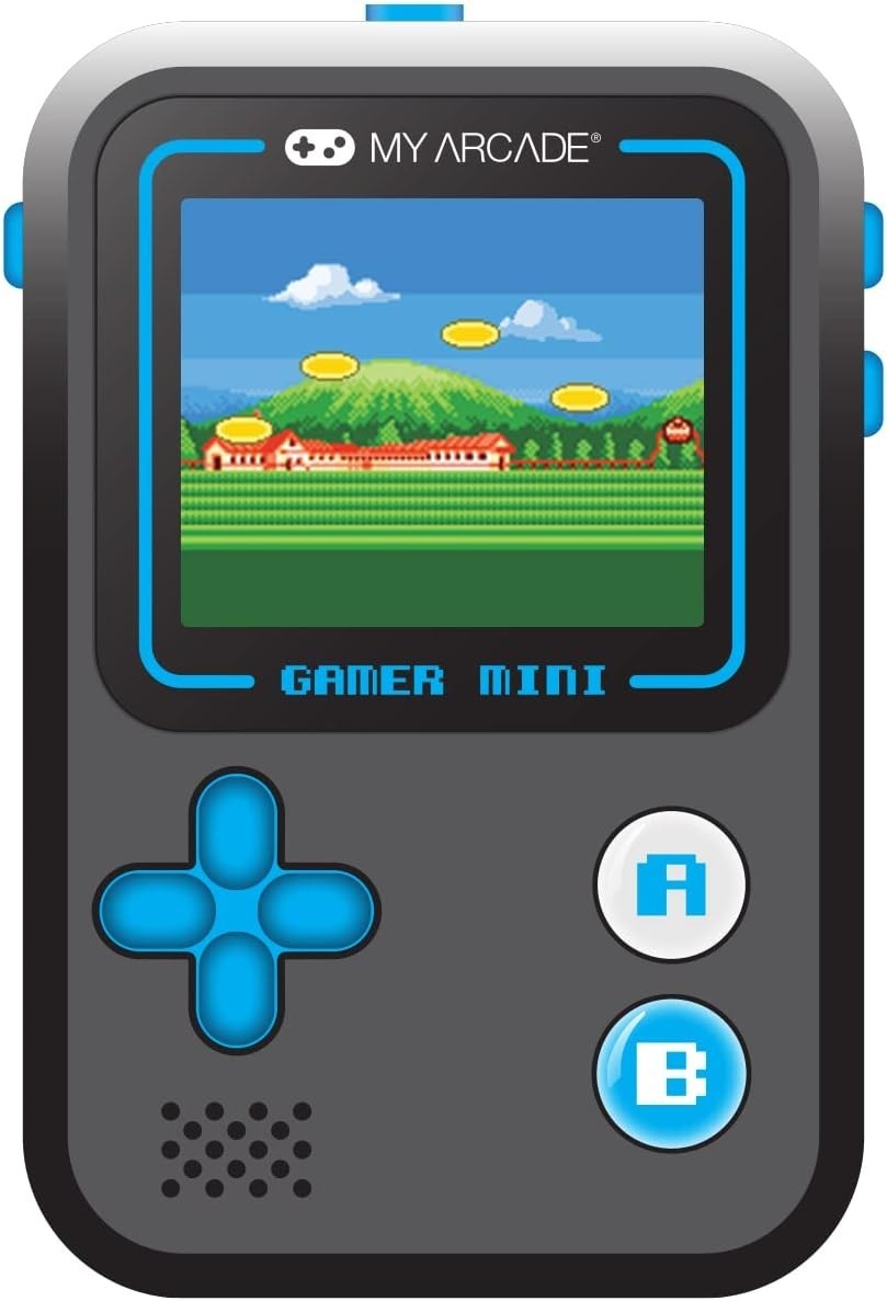Mini Handheld Gaming System Blue 160 Games 1.8-inch Color Display Portable Kid