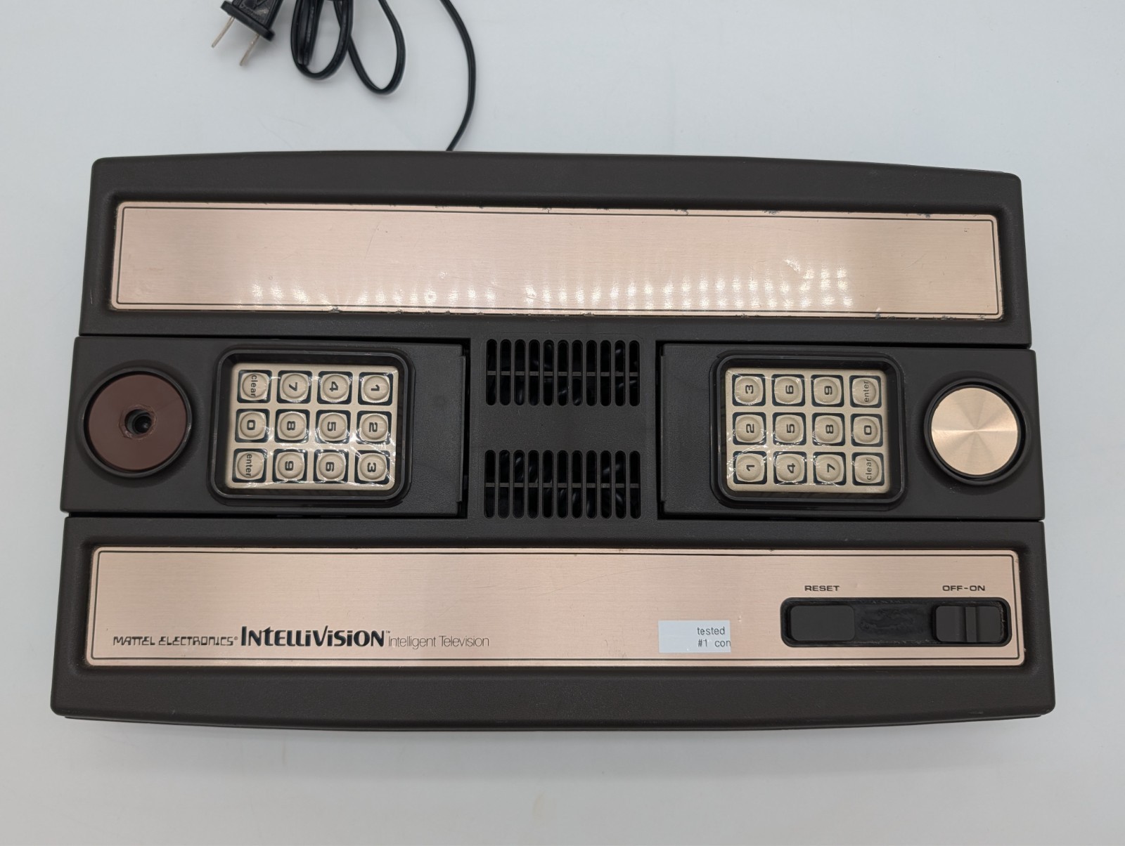 Mattel Intellivision Console Model 2609 – Tested & Works – Controller 1 INOP