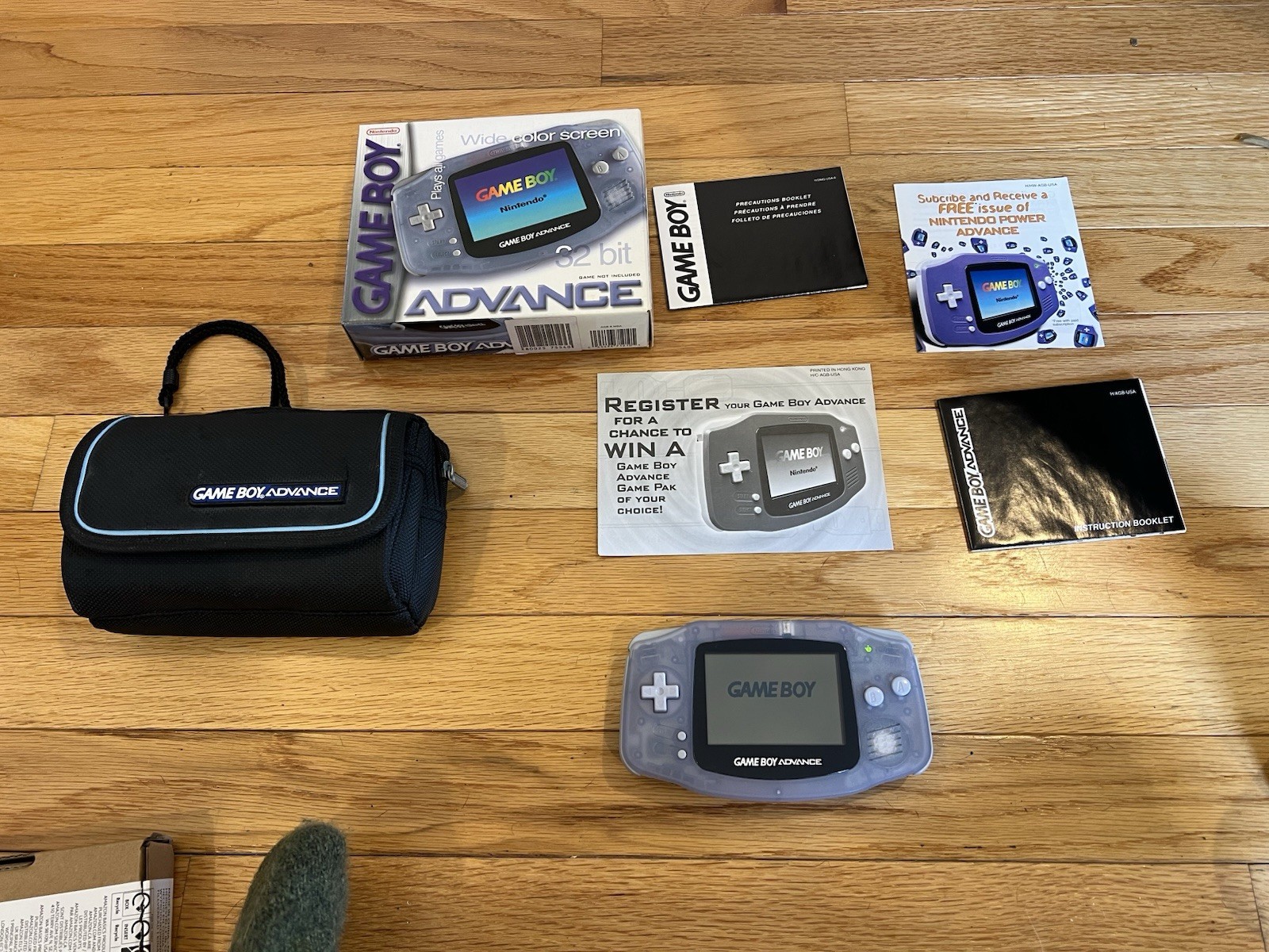 Game Boy Advance GBA Glacier Nintendo CIB Excellent Condition Tested With Case