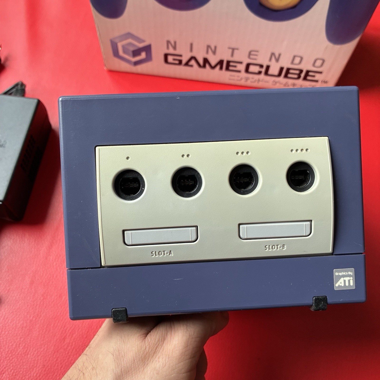 Nintendo Gamecube Bundle (Indigo) Complete in The Box w/ Wave Race Blue Storm