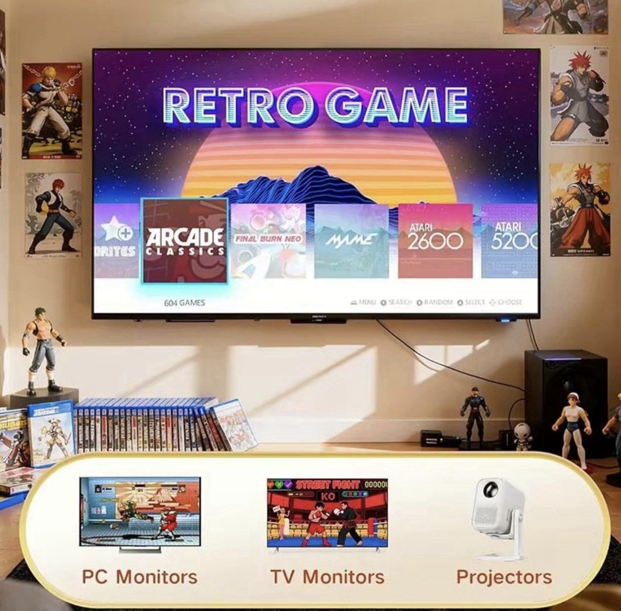 GameStick M15 4K HDMI Microconsole Wireless Controllers Portable Emulators