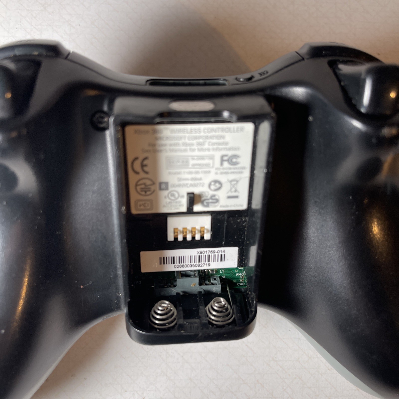 Two Microsoft Xbox 360 Controllers Untested No Backs With Cords And Microphone