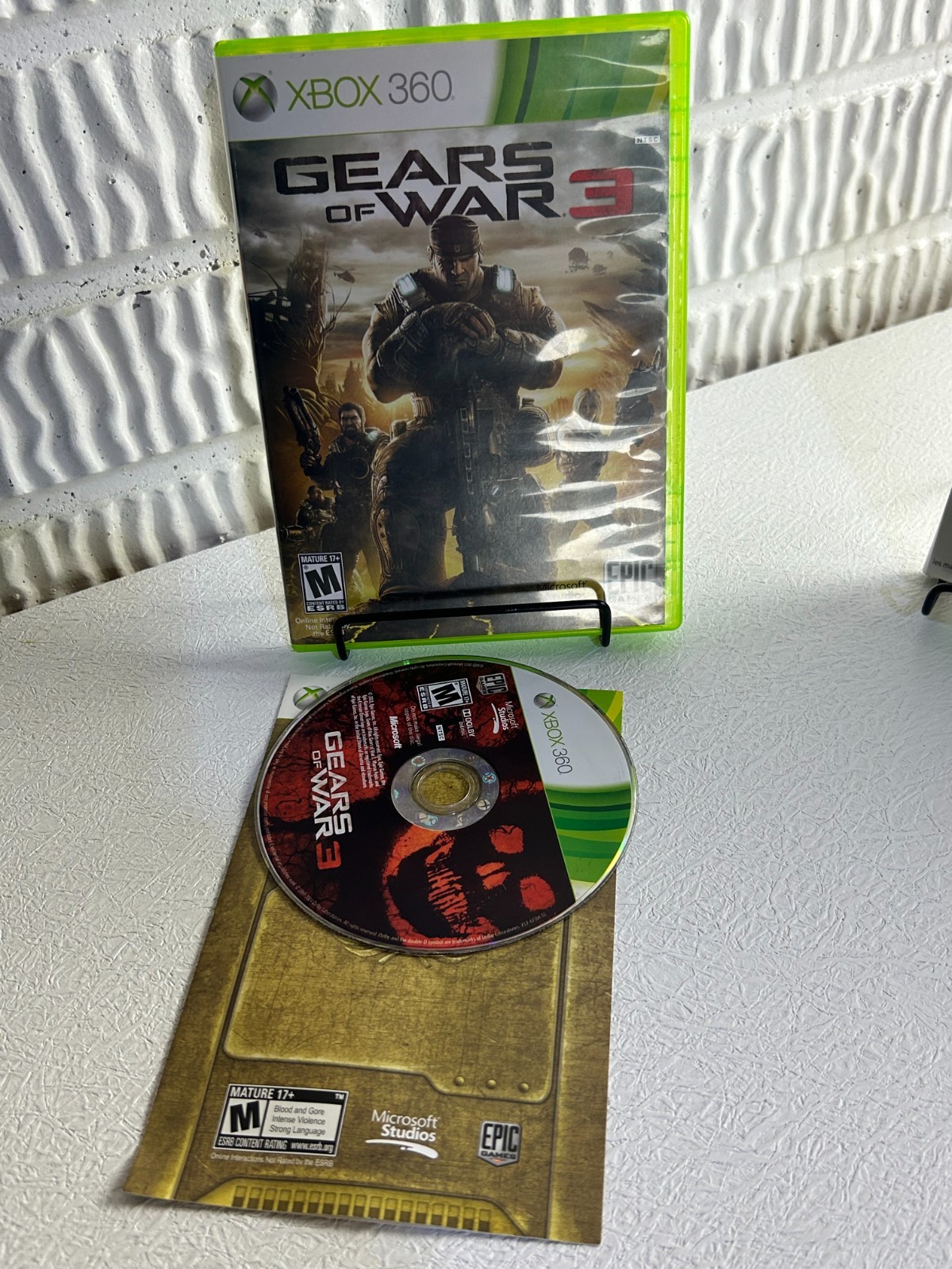 Xbox 360 Slim Console Bundle Tested CIB Mass Effect Trilogy Gears of War 3