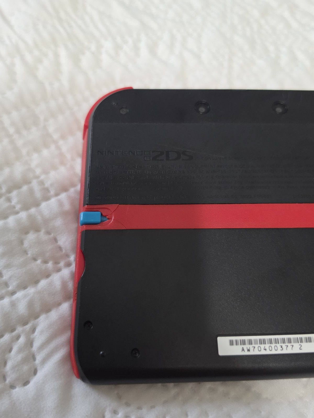 Nintendo 2DS Tested/Working Launch Edition Crimson Red System W/ Sd No Charger