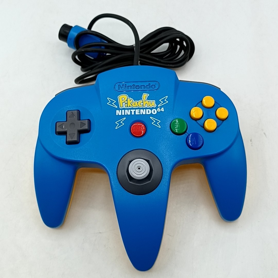 Nintendo 64 Pikachu Blue / Yellow Console Set Region Free NTSC-J NTSC-U/C
