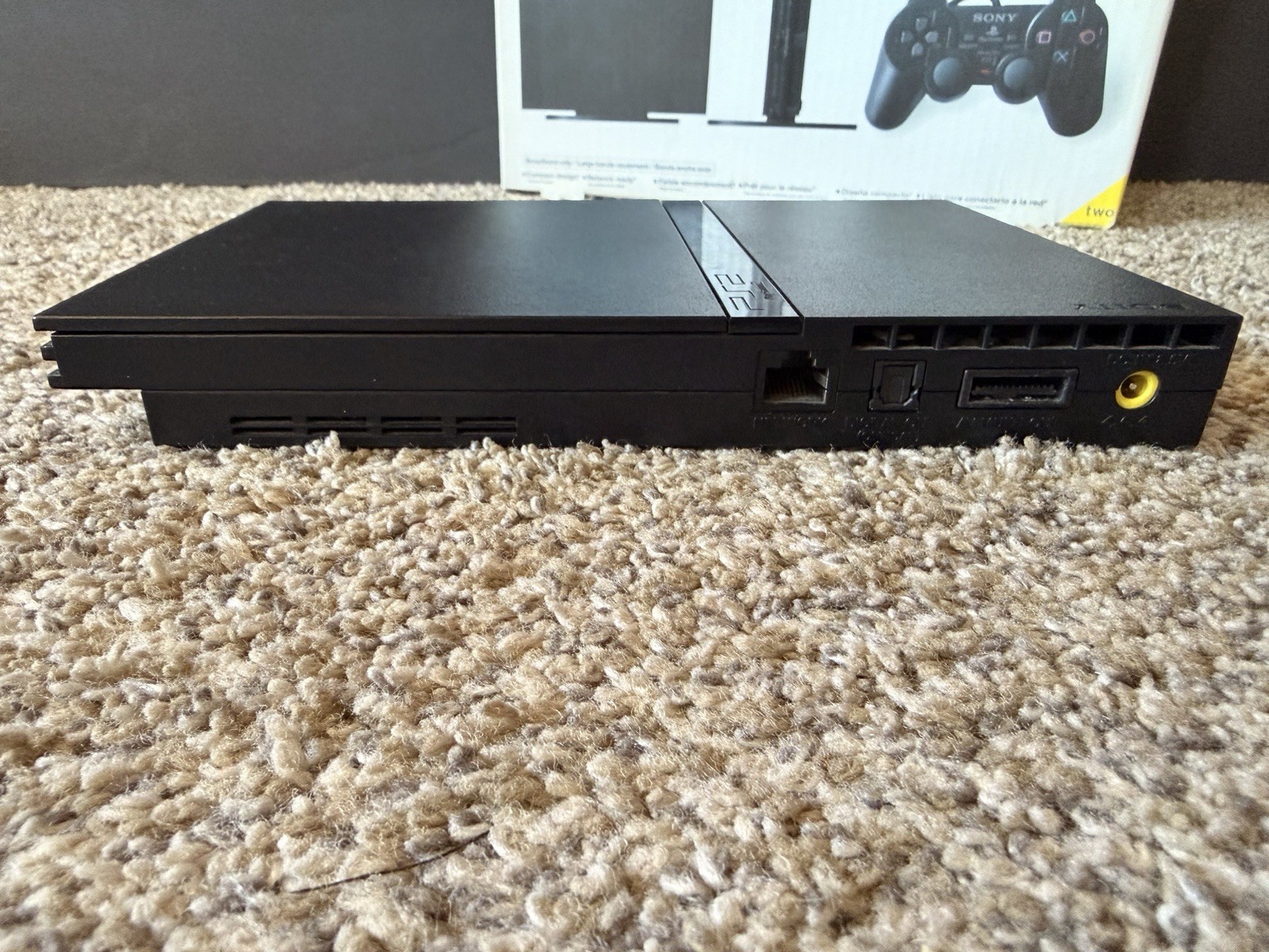 Sony PlayStation 2 Slim Launch Edition Charcoal Black Console (SCPH-77001CB) CIB