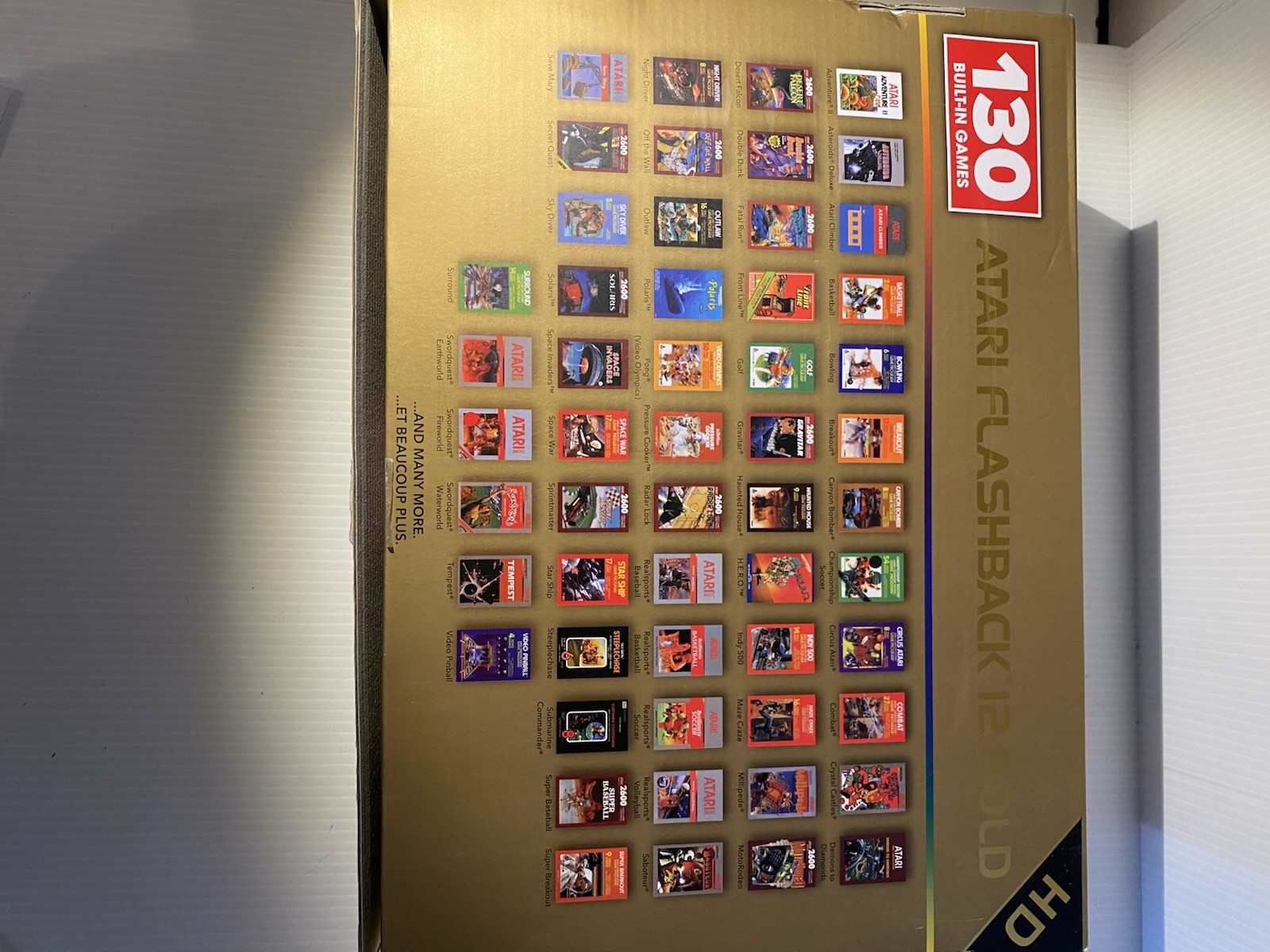 Atari Flashback 12 Gold HDMI Console 130 Classic Games w/ Pedals AR3080B
