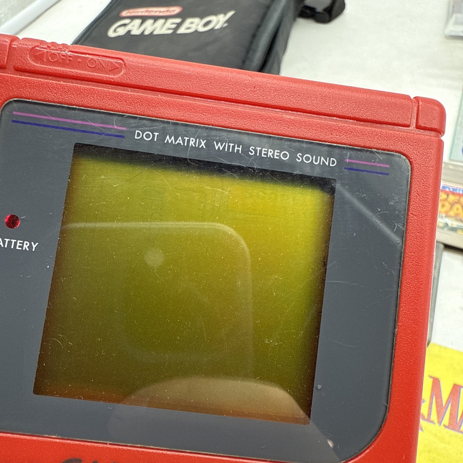 Lot Bundle Nintendo Game Boy Red Handheld System Original Mario Kirby Tetris +++