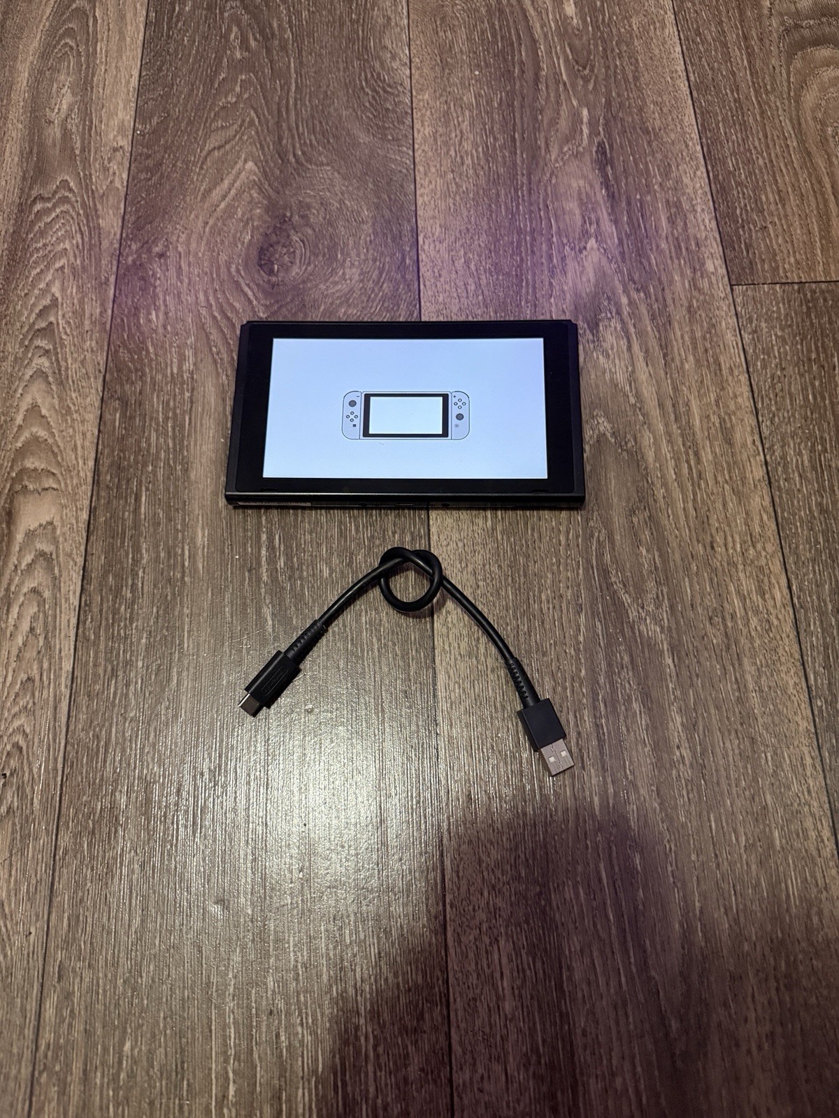 Nintendo Switch Black Console Tablet HAC-001 No Joy-cons Tested Working
