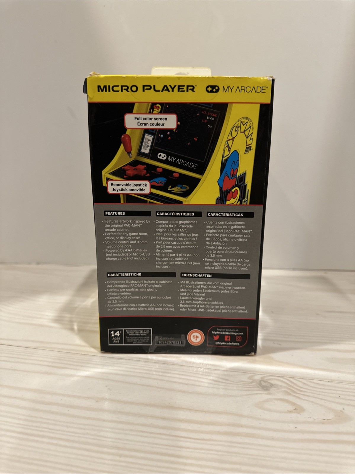 My Arcade Pac-Man Micro Player Retro Arcade Machine -6 Inch Cabinet Damaged Box