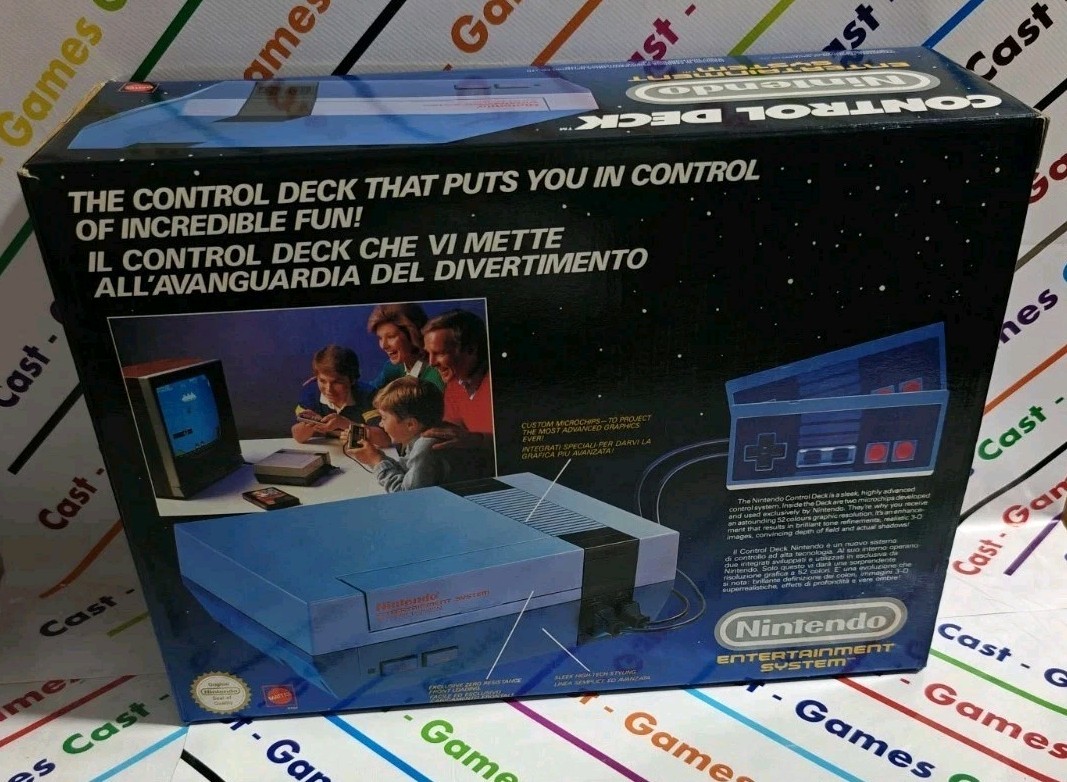 NINTENDO NES CONSOLE CONTROL DECK SUPER MARIO BANK PACK MATTEL RARE COMPLETE