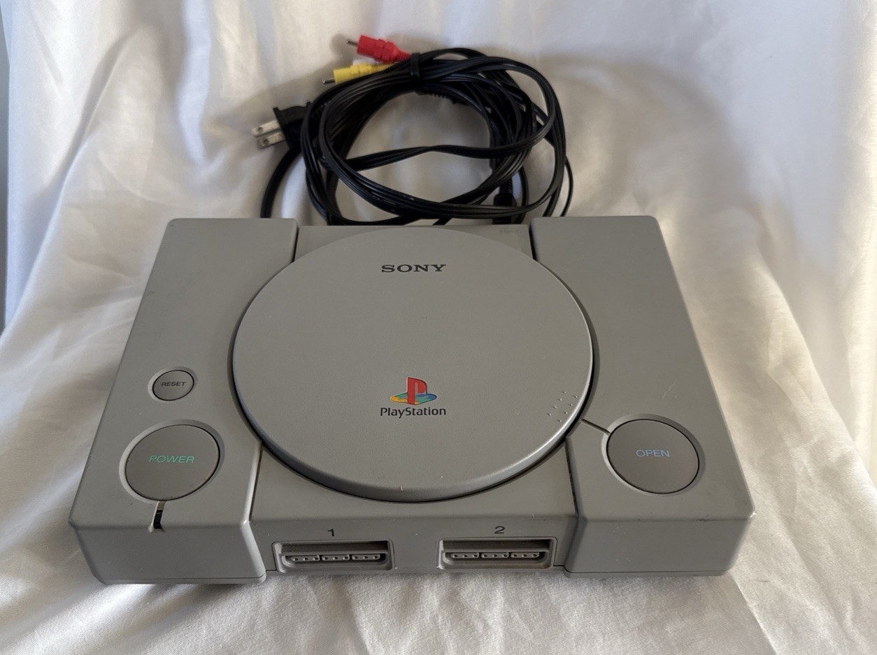 Sony PlayStation 1 Console – Gray, SCPH-5501, With Power Cord And AV Cord