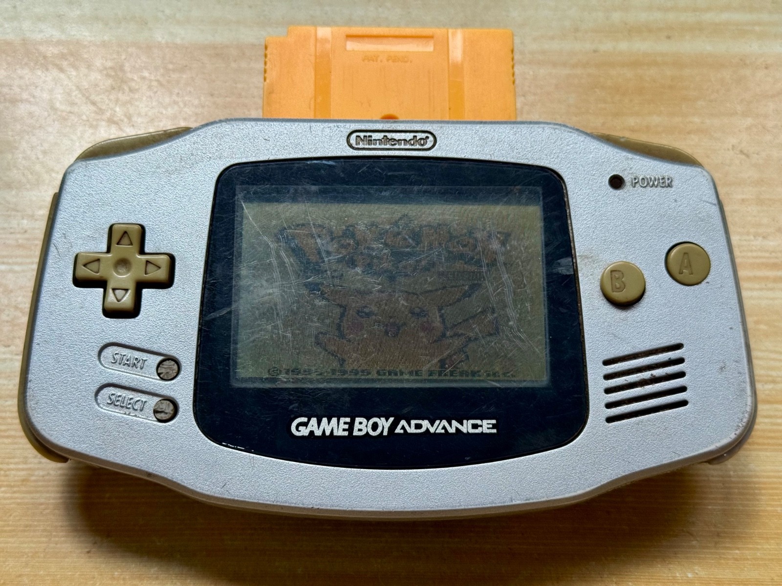 Nintendo Gameboy Advance AGB001 Ice Metallic Silver Handheld System Console GBA