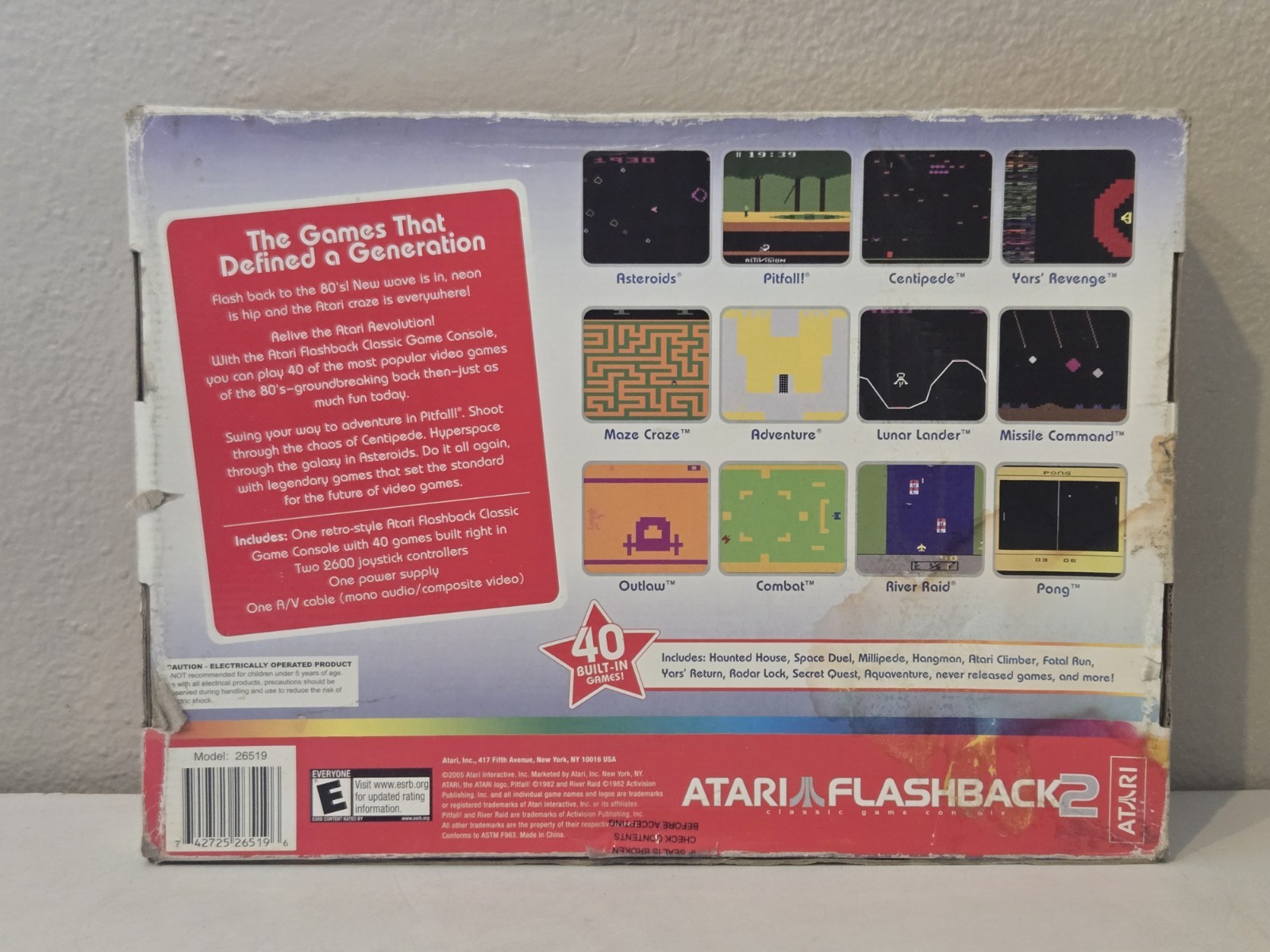 Atari Flashback 2 Console System Complete in Box Tested Working