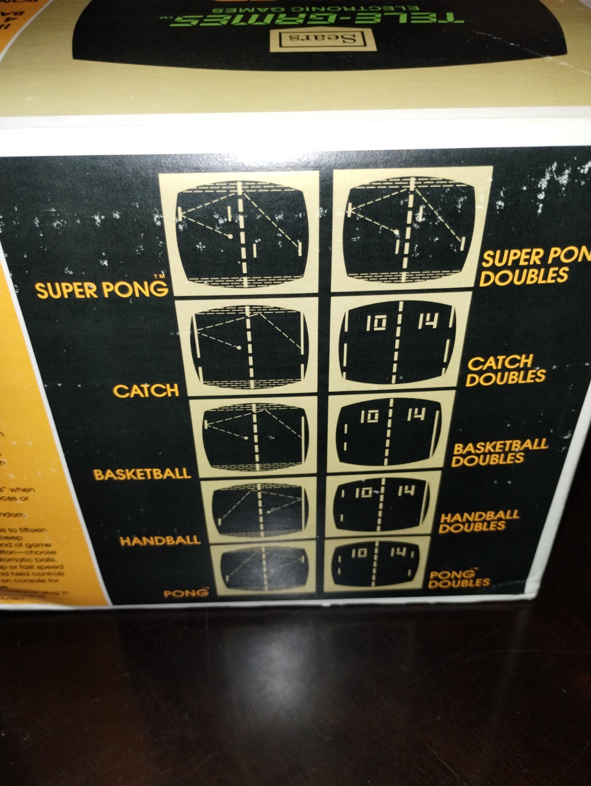 Vintage Sears Tele-Games Atari Super Pong IV w/ 4 Controllers In Original Box