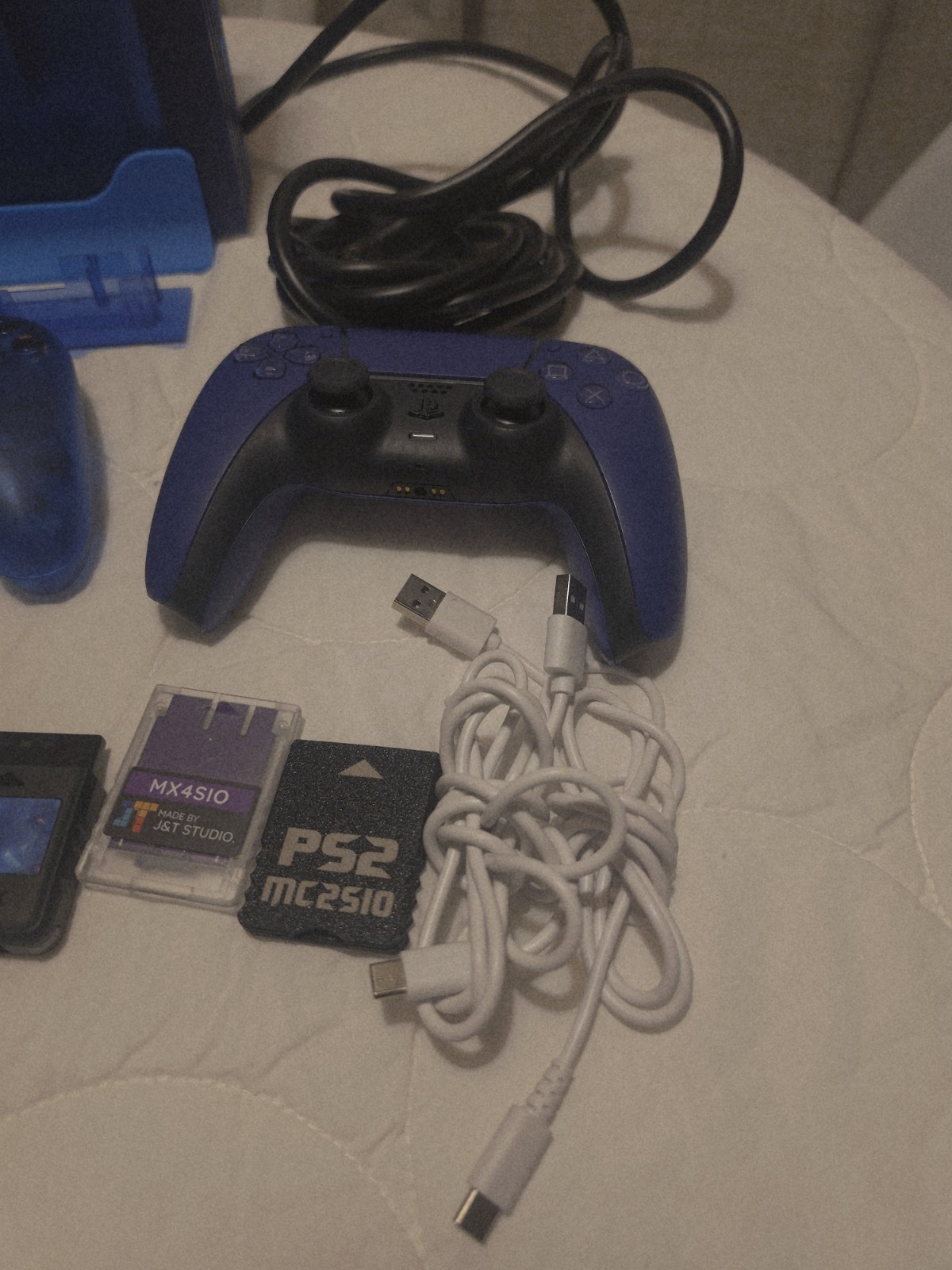 Sony PlayStation 2 Console, Ocean Blue, W/ RetroGEM PixelFx Shiny