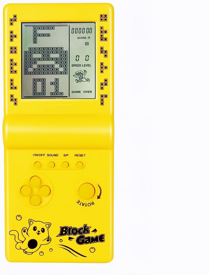 Retro Classic Block Game Console Multiple Games Adjustable Level/Speed Handheld