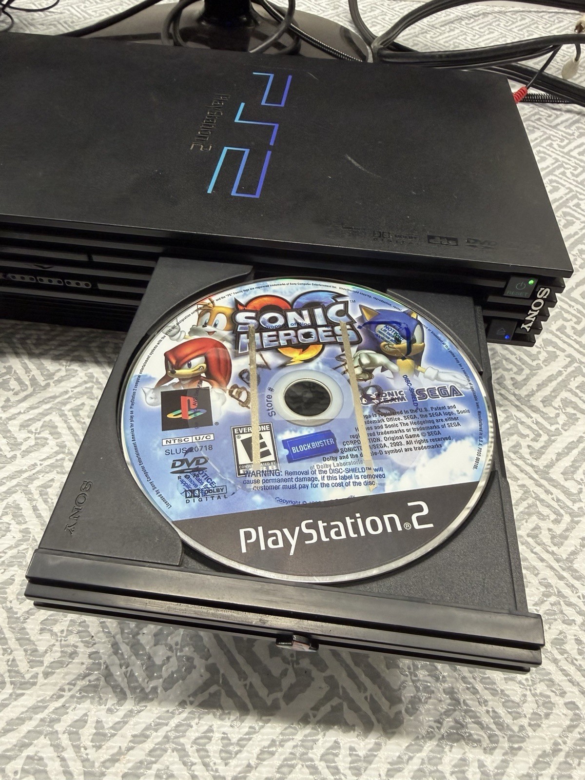 Sony PlayStation 2 Console – Black (SCPH-39001) Tested & Working W/ Game READ!