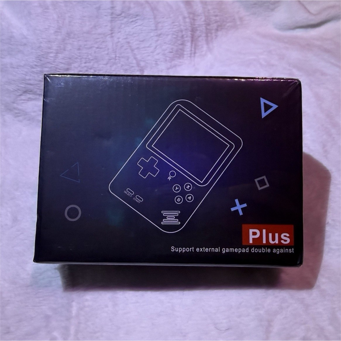 Plus Handheld Game Console TV Output Rechargeable Battery AV DC Cable Black