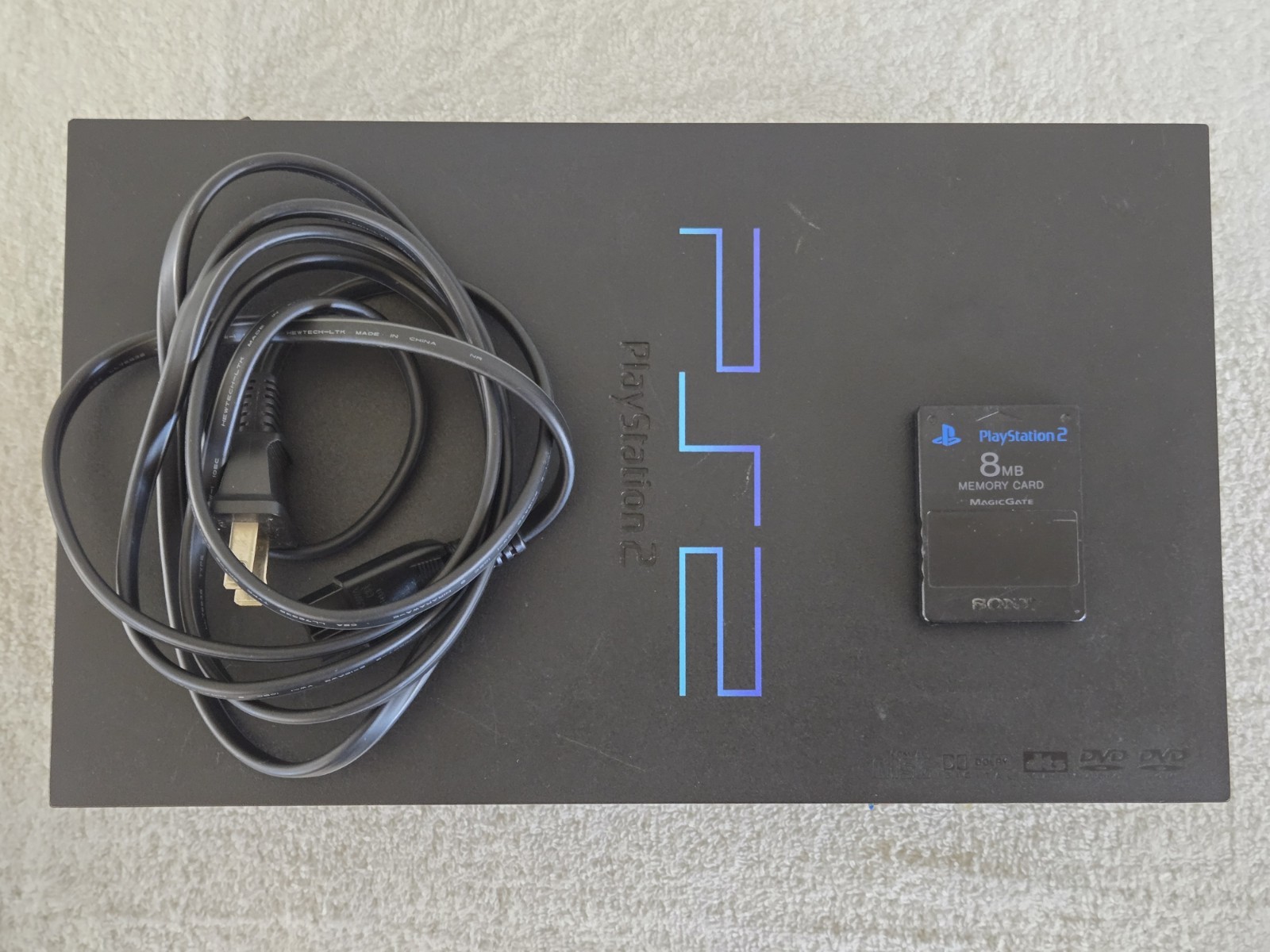 Sony PlayStation 2 Console SCPH-39001 Video Game Black REPLACED LASER *TESTED*