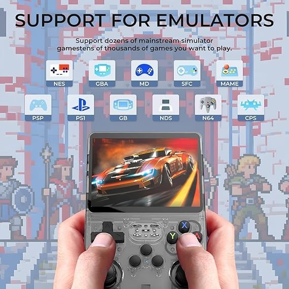 R36S Retro Handheld Video Game Console 64GB 20,000+ Games 3.5 Inch IPS Screen US