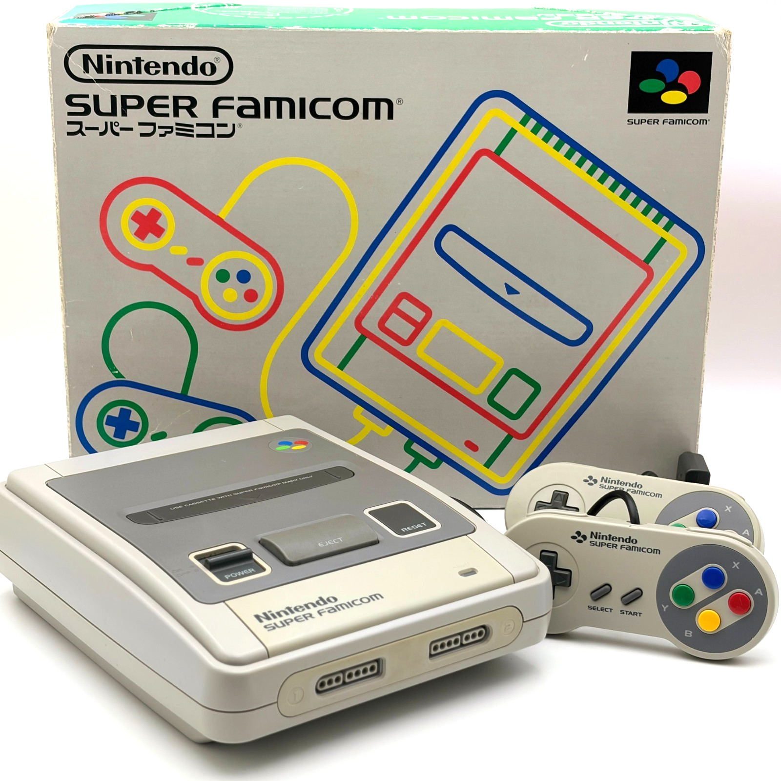 Super Famicom Console Boxed Complete 2 Controllers Fast Delivery NTSC-J