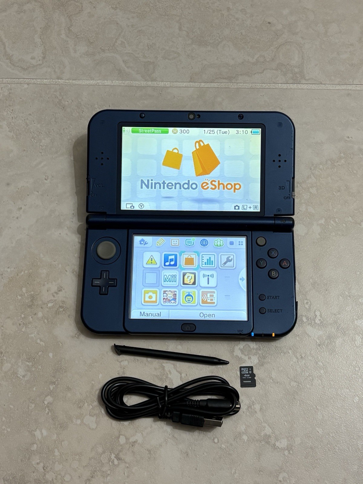 New Nintendo 3DS LL XL Metallic Blue Region Free USA Seller Read Desc