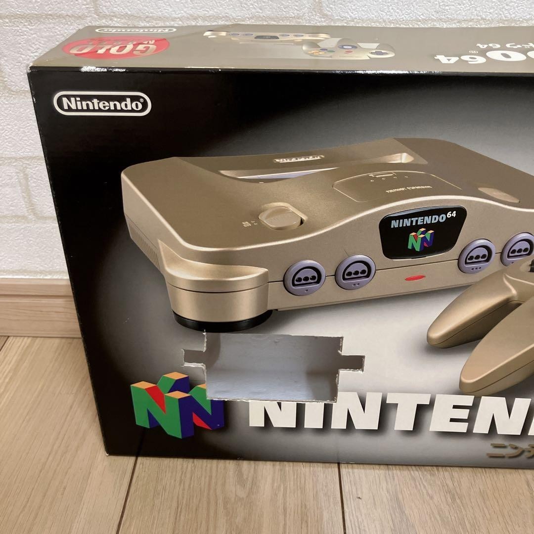 Nintendo 64 Console Limited Edition toys R’ Us Gold N64 Tested Working with box