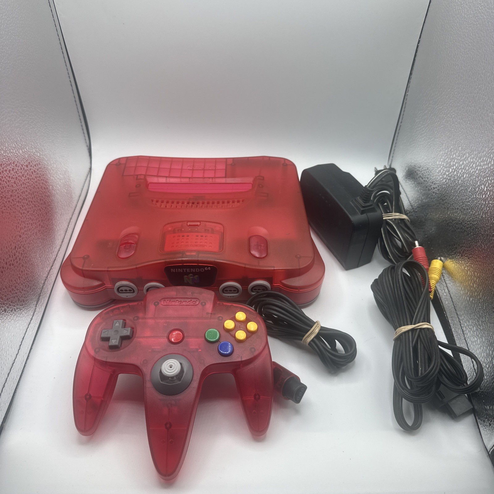 Nintendo 64 N64 Funtastic Watermelon Red Console Bundle | Tested & Working